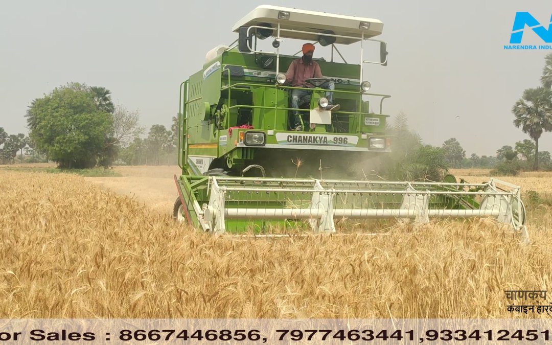 Front view of Chanakya 996 combine